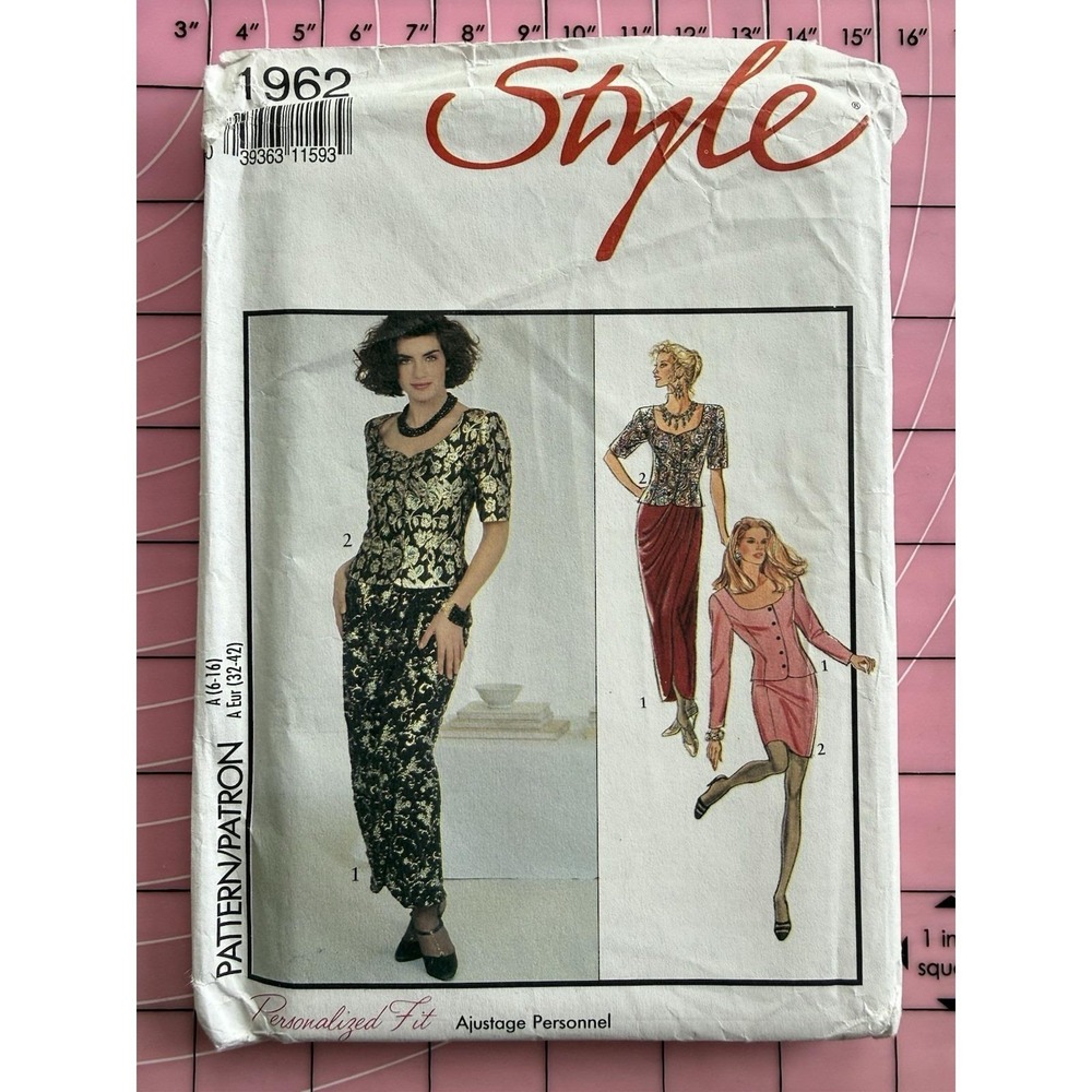 1980's Style Misses' Jacket,Skirt Pattern‎ 1962 Size 6-16 UNCUT
